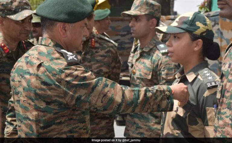 Army Chief Felicitates BSF Officer For Exceptional Courage During Op Sindoor