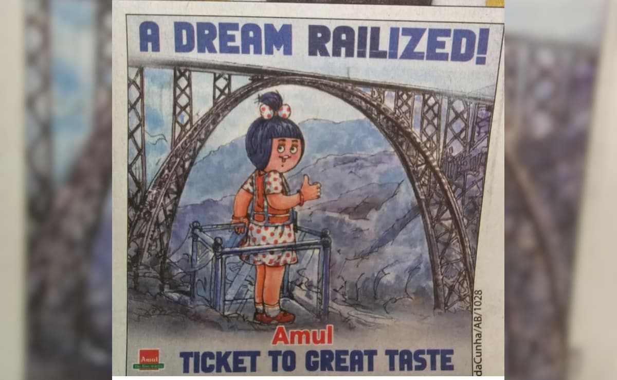 “Dream ‘Railized'”: Amul’s Chenab Bridge Topical Gets Minister’s Response