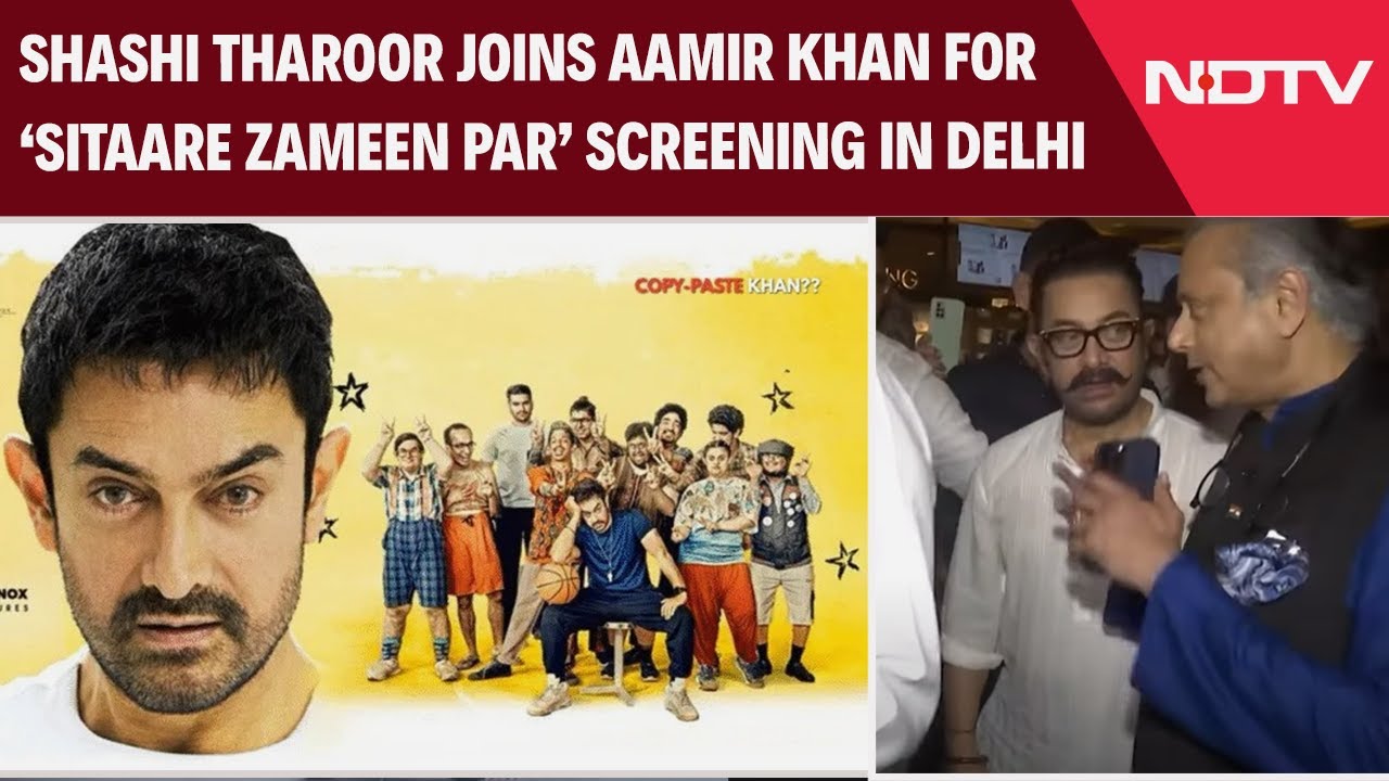 Shashi Tharoor Joins Aamir Khan For ‘Sitaare Zameen Par’ Screening In Delhi