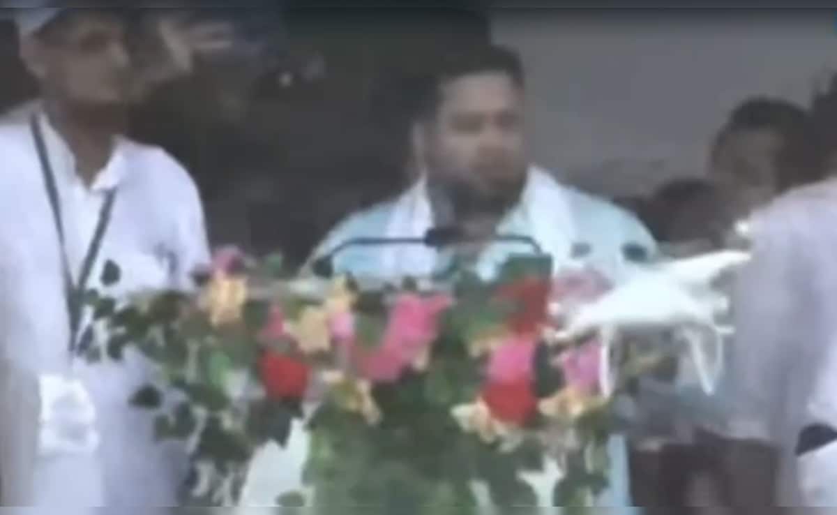 Tejashwi Yadav Ducks As Drone, Employed To Cover Rally, Strays, Hits  Podium