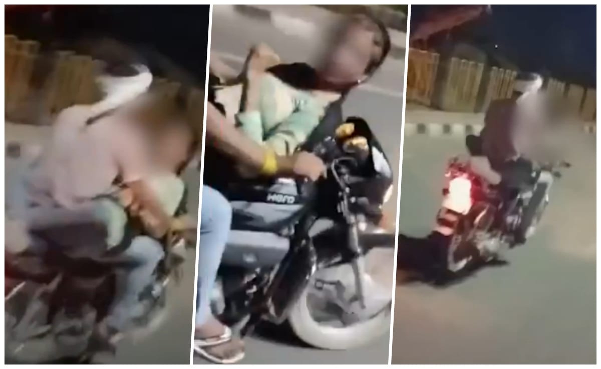 सड़क पर आशिकी पड़ी भारी, बाइक की टंकी पर लेटी गर्लफ्रेंड, देख भड़क उठे लोग