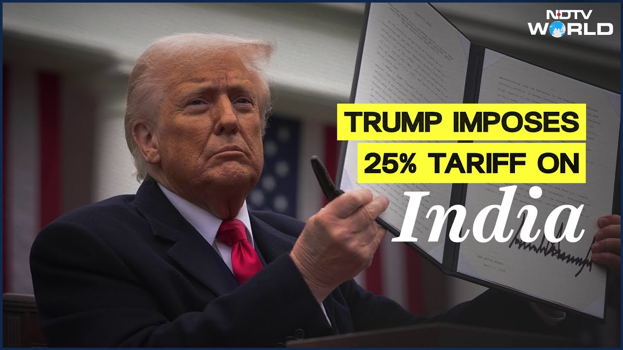 Trump 25% Tariff India | Trump Announces 25% Tariffs On India Plus A ‘Penalty’