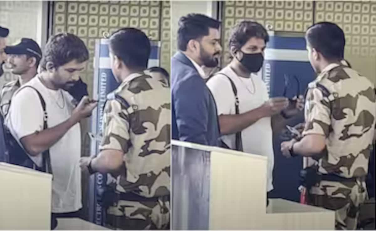 Allu Arjun Asked To Remove Face Mask At Airport By CISF. Internet Says, “Pushpa Hoga Ghar Pe. Idhar Jhukna Parega”