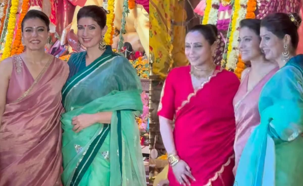 Video: Two Much Co-Hosts Kajol And Twinkle Celebrate Durga Puja, Rani Mukerji Joins