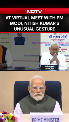 At Virtual Meet With PM Modi, Nitish Kumar’s Unusual Gesture