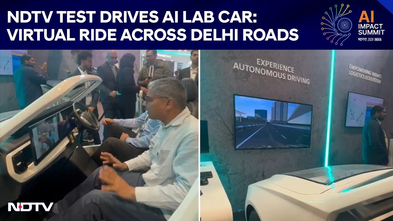 India AI Impact Summit 2026 | NDTV Test Drives AI Lab Car: Virtual Ride Across Delhi Roads