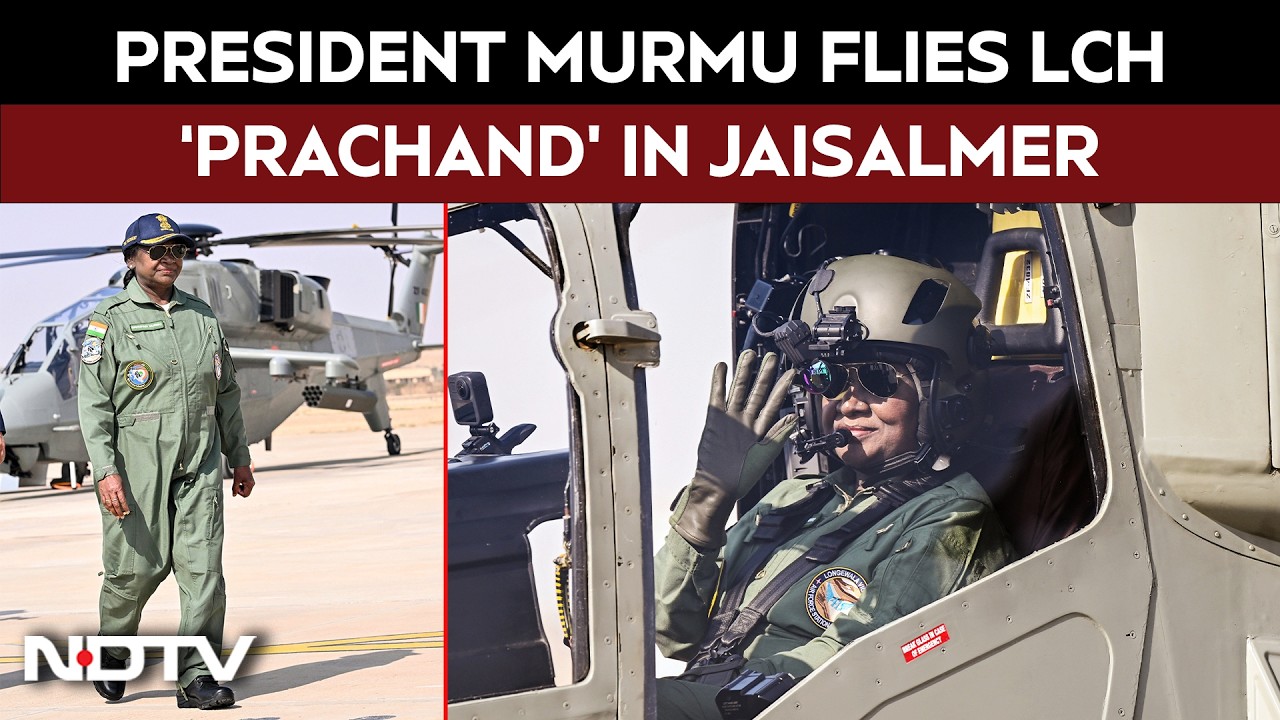 President Droupadi Murmu Flies LCH ‘Prachand’ Near Indo-Pak Border in Jaisalmer