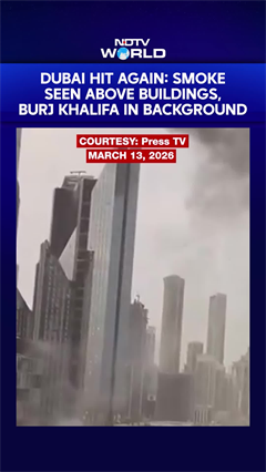 Dubai Hit Again: Smoke Seen Above Buildings, Burj Khalifa In Background