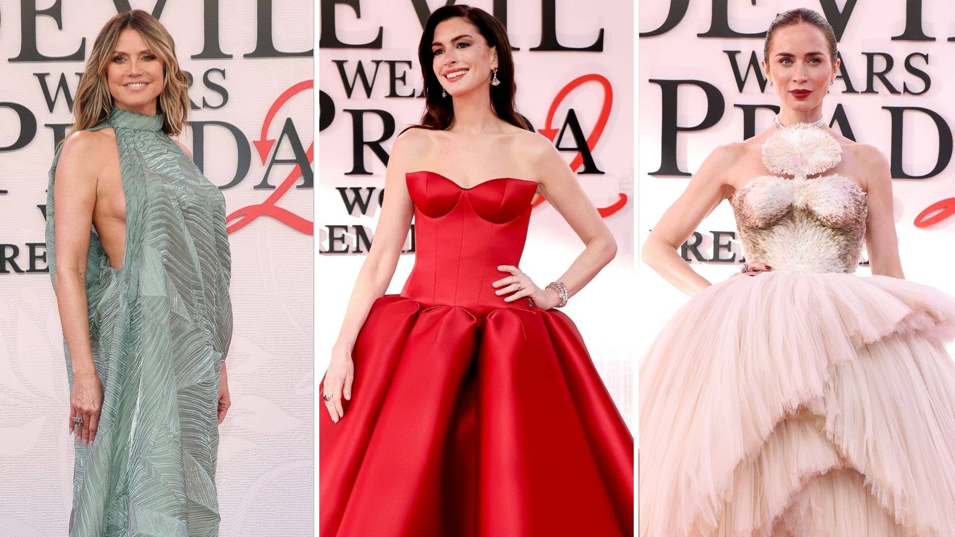 Anne Hathaway looks incredible alongside Heidi Klum at Devil Wears Prada 2 NYC premiere