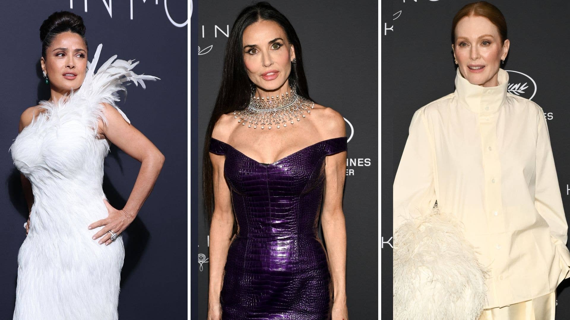 Salma Hayek and Demi Moore lead the best dressed at star studded Cannes awards